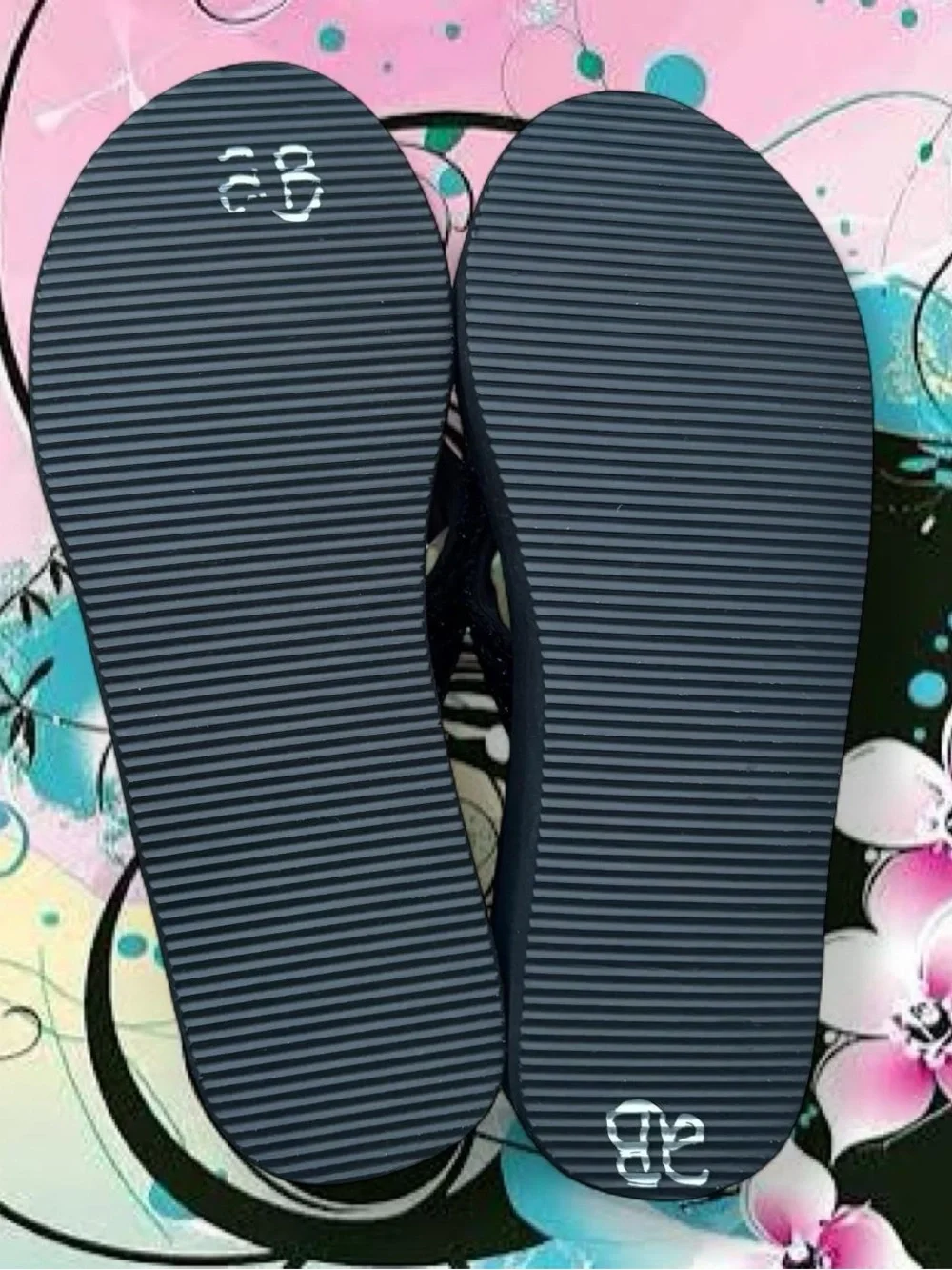 NWOT vintage y2k sequin platform flip flops - kathy ireland, sz 7